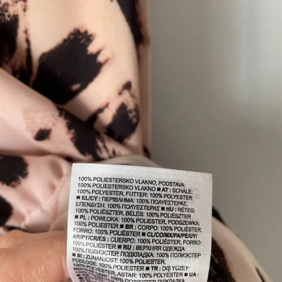 Banana Republic Print Ruffle Dress Pink  Blush Size Medium - Picture 8 of 8